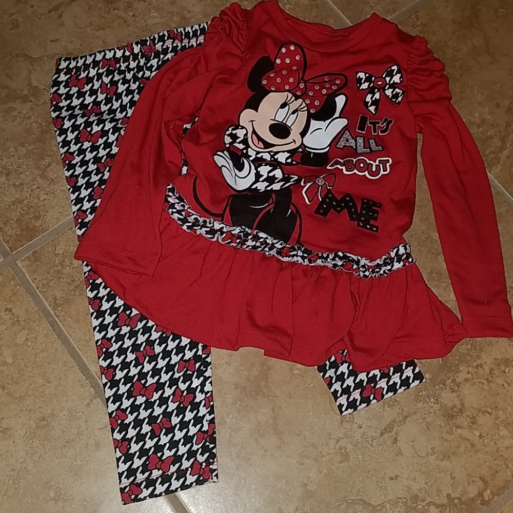 Disney Minnie pant set plus bonus skirt size 3T